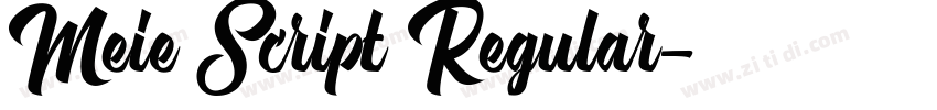 Meie Script Regular字体转换